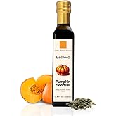 Belvoro Toasted Styrian Pumpkin Seed Oil | 270-Year Tradition | 100% Pure, Unrefined Roasted Pumpkin Seed Oil for Gourmet Cooking | Supports Heart Health & Hair Growth | Glass Bottle 8.4 FL Oz