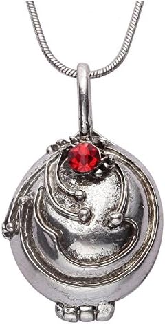 Silver Vampire Diaries Necklace Elena Vervain Locket Necklace with Box