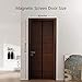Magnetic Screen Door with Durable Polyester Anti Mosquito Bugs Mesh Curtain Easy to Install Full Frame Velcro, Fits Door Size up to 36