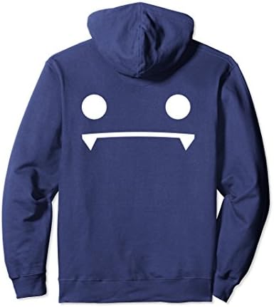 Unisex Cute Monster Kawaii Face Hoodie XL: Navy