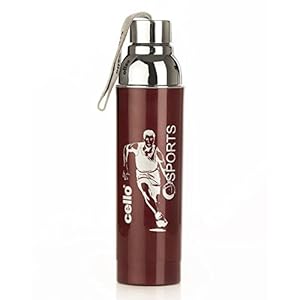 Cello Ferro Plastic Bottle, 900 ml, Brown