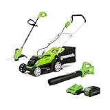 Greenworks 40V 14-Inch Mower/Axial Blower/12-Inch