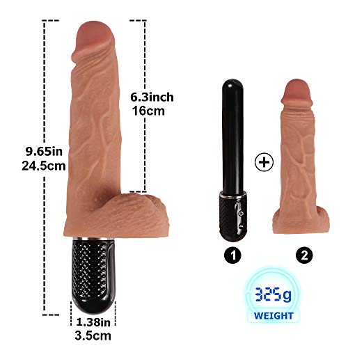 Vibratore-Morbido-Reale-Pene-Vibratori-10-Modalita-di-Vibrazione-con-Telecomando-Sessuali-per-Donna-Dildo-Punto-g-Massaggiatore-18cm-Pelle