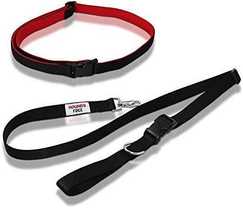 Hounds Free | Hands-Free Dog Leash with Neoprene-Lined Belt for Dog Walking, Hiking and Running