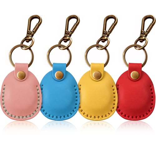 Apple Airtag Holder 4 Pack Genuine Leather