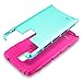 Note 4 case, Samcore Hybrid 2 in 1 Dual Layer Rugged Shockproof Case for Samsung Galaxy Note 4 case Cover (SkyBlue/Pink)