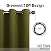 Window Treatment Sliding Glass Door Curtain - Thermal Insulated Wide Width Solid Blackout Patio Door Drape, Extra Wide Draperies by NICETOWN (Olive Green, 100 inches Wide x 84 inches Long)