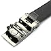 Squeple Mens Leather Belt Zinc Alloy Automatic Buckle 35MM Width Black Gift Box