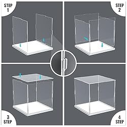 Nynelly Acrylic Display Case, Clear Display Case