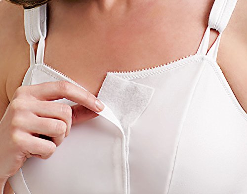 MediChoice Premium Wireless Surgical Bra, Adjustable Strap Front Closure Post Surgery Mastectomy Compression Everyday Support Bra, XX-Large 42 Inch - 44 Inch, White