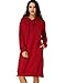 Kidsform Women's Hoodie Long Tunic Dress Solid Pullover Loose Sweater Hoodie Sweatshirt Long Tops