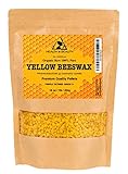 Yellow Beeswax Bees Wax Organic by H&B Oils Center Pastilles Beads Premium Prime Grade A 100% Pure 16 oz, 1 LB