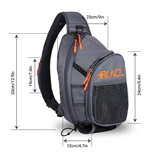 RUNCL Fishing Tackle Storage Bag, Fly Fishing Bag, Sports Shoulder Bag - Tournament Proven, Perfect Organizer, Angling-Specific Design, Ergonomic Design - Storage Organizer 03 - Thumbnail 4