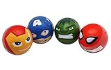 Marvel Superhero Iron Man Hulk Captain America and Spiderman Small Foam Ball Set (4 balls)
