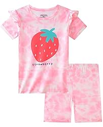 Dolphin&Fish Kids Short Pjs Girls Summer Pajamas