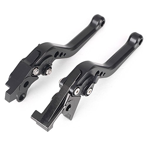GZYF Pair Adjustable Motorcycle Short Brake Clutch Levers Set Compatible with Suzuki 1999-2007 HAYABUSA GSX1300R & 1998-2003 TL1000R & GSX1400 2001-2007