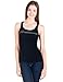 Bridesmaid Rhinestone Longer Length Tank (Medium, Black)