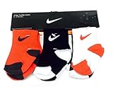 Nike 6 Pairs Toddler Socks, 6-12 Months, Black/White/Grey/Red