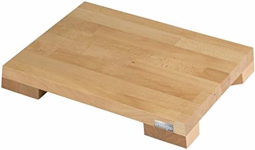 Artelegno Solid Beech Wood Cutting Board with Plate Insets, Luxurious Italian Siena Collection by Master Craftsmen, Ecofriendly, Natural Finish, Large