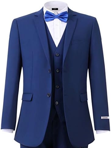 19V78 Men's Blaser Slim Fit Notch Lapel Single-breasted Regular Two Buttons Jacket,Royal Blue,36R