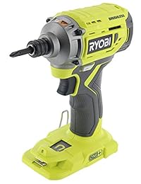 Ryobi P1837   Juego de 3 herramientas sin escobillas de 18 V, sin escobillas, sin escobillas, 9 piezas: taladro conductor, controlador de impacto, sierra circular, hoja de 7 1 4, llave de hoja, cargador, baterías de 2.0 y 3.0 Ah, bolsa)