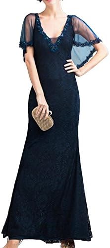 DressyMe Slim Lace Evening Dresses Formal Festive Dress V-Neck Cloak