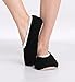 Pembrook Ladies Cable Knit Slippers – Black - Large (9-10.5) – Ballet Style with Non-Skid Sole - Faux Shearling Lining and Suede Sole - Great Plush Slip On House Slippers for adults, women, girls