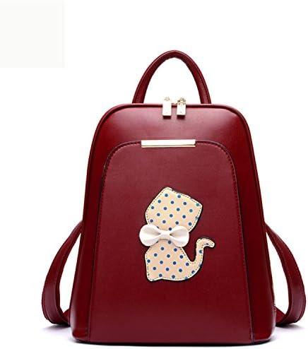 Orlyvrie Women Backpack Luxury Designer Lady's Small Vintage Backpacks For Teenage Girls PU Leather Travel Bags Wine Red