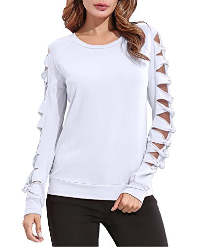 long sleeve shirt with shoulder cut out