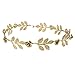LUX ACCESSORIES Gold Tone and Rhinestone Leaf Leaves Metal Flower Crown