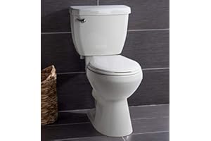 Miseno MNO1500C Miseno MNO1500C Bella Two-Piece High Efficiency Toilet with Round-Front Chair Height Bowl - Includes Toilet Seat and Wax Ring Kit