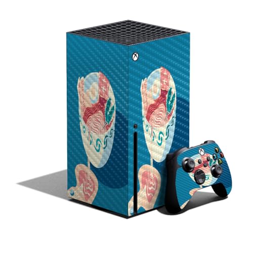 Carbon Fiber Gaming Skin Compatible with Xbox Series X Bundle - Ramen Bowl - Pr…
