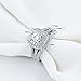 Newshe Jewellery Wedding Engagement Ring Set AAAAA Cz 925 Sterling Silver 2Ct Round Created Blue Sapphire White Size 4-13