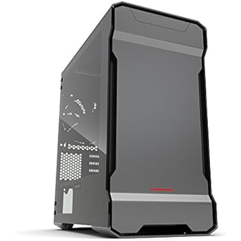 Phanteks PH-ES314ETG_AG EVOLV mATX Tempered Glass Edition Aluminum Exterior RGB LED Illumination Micro Tower Case Gray