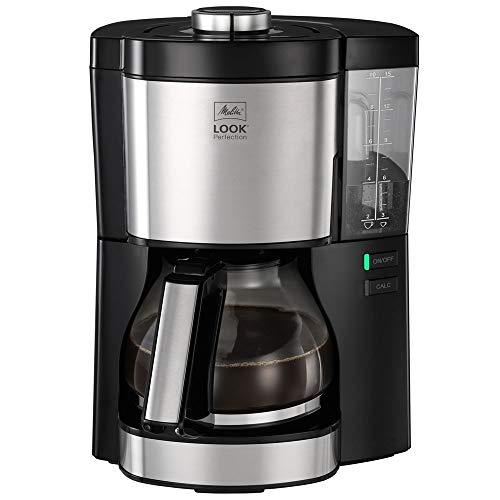Melitta Look Perfection 1025-06 Filterkaffeemaschine mit Glaskanne, abnehmbaren Wassertank und Entkalkungsprogramm…