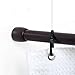 Zenna Home Tension Shower Curtain Rod, Rust Proof Metal Bathroom Shower Rod, Adjustable Curtain Rod with No Drill Easy Install, 48 - 76 Inches, Bronze