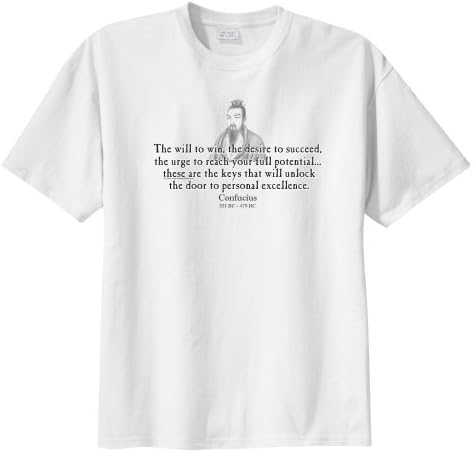 Confucius Quote - The will to win, the desire to succeed - ThinkerShirts™ Men's Short Sleeve T-Shirt White S