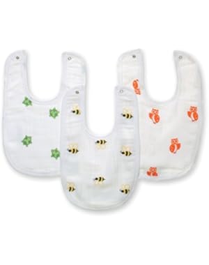 aden by aden + anais Little Bib Life's A Hoot, 3-Pack
