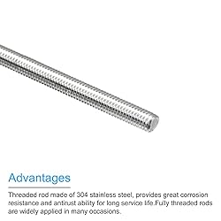 MECCANIXITY Fully Threaded Rod M5 x 300mm 0.8mm