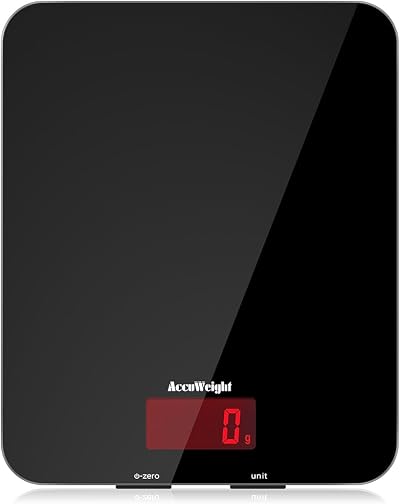 201 Digital Kitchen Scale 5kg Tempered Glass Backlit LCD
