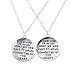 LUX ACCESSORIES Silver Tone Side by Side Best Friends BFF Charm Necklace (2pc)