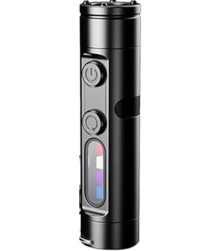 Lampe Torche EDC Rechargeable 2026 – Mini, Allume-feu, Brise-vitre, 9 Modes – Noir