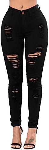 Geurzc Ripped Slim Skinny Jeans for Women