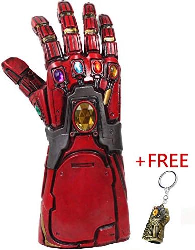 Red Iron Man Infinity Gauntlet with Free Bonus Infinity Gauntlet Keychain | Avengers Endgame Costume Ironman, Hulk, Thanos