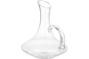 Toyvian Glass Wine Decanter with Handle, Crystal Wine Carafe and Entertaining