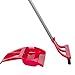 WISP Broom and Dustpan Set for Home, Pet Hair Remover for Carpet, Indoor Outdoor Telescoping Broom Household Cleaning Set, Easy Wall Storage, 52'' Adjustable Handle 3-Piece Patented WISPsystem, Red