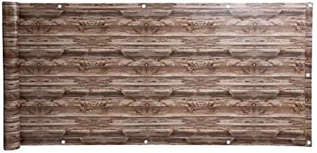 Amazon De Ihd Balkonsichtschutz Sichtschutz Balkonbespannung Balkonverkleidung 6 Meter Balkon Dekor Holz Optik 2 75x600cm