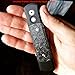 Aibote 1 Pair Marble Pattern Carbon Fiber Knife Handle Scales Slabs Handles Material Knives High-end Custom DIY Tools for Blanks Blades Jewelry Making(Each Pair is Unique)