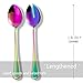 culterman Color rainbow Serving utensils set. Stainless Steel Large Hostess Flatware Sets 7-Piece Includes Silverware Large Salad Spoons,Forks,knife.Dishwasher Safe