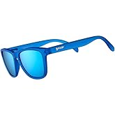 goodr Falkor's Fever Dream Polarized Sunglasses for Men & Women, Medium Sized (OG), Dark Blue Translucent Frame with Light Blue Mirrored Reflective Lenses, UV400 Protection, No Slip, No Bounce